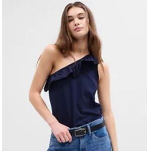 GAP Blue ForeverSoft Asymmetrical Tank Top